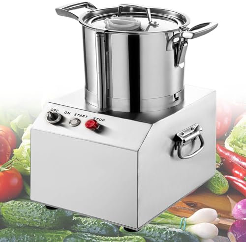 vnmudzeo Moulin à éPices Automatique 1400 TR/Min en Acier Inoxydable, pour LéGumes HachéS, Fruits, Hachoir éLectrique Domestique De 4 L à Double Lame Rotative,110V