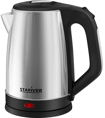 Stariver 2.5L Large Electric Kettle, BPA Free Stainless Steel Water Heater, Fast Boil Electric Tea Kettle, Water Boiler with Auto Shut-Off & Boil-Dry Protection for Family (10-12 Cups)