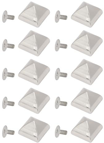 Rivets da 15 Mm a Vite in Lega di Zinco Piramide in Pelle Punk con Borchie a Punta di Rivetti Decorazioni per Borse Cinghie Borse da Scarpe Braccialetti da Abbigliamento da 20 Pezzi a Vite a Vite