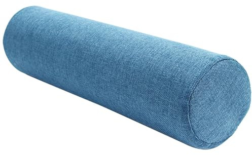AQIGR Kissenrolle Nackenkissen Nackenrollenkissen Kissen Rolle, Unterstützung Rückenkissen Bolster Kissen für Hals, Beine, Rücken, Bett(Blue,15x50cm)