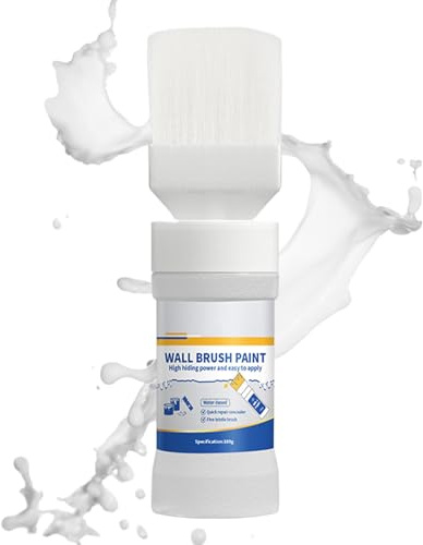 Pintura blanca para pared, látex de 180 g para todas las reparaciones, secado rápido y a base de agua para W.all, kit de rodillo integrado portátil para armarios de puertas, muebles de madera