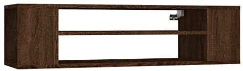 Mobile TV Sospeso, Pannelli in Derivati ​​del Legno con Ripiani Aperti, Facile da Installare per L'arredamento del Soggiorno e Dell'home Theater (Quercia Marrone)