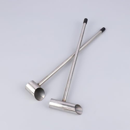 WIIYENA Cuchara de acero inoxidable para máquina de algodón y azúcar para hacer malvaviscos, mango ergonómico, accesorio de cuchara de azúcar para un fácil funcionamiento