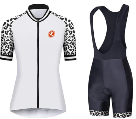 UGLY FROG Trikots & Shirts Damen Set Kurzarm Sommer Rennrad Trikot Set Damen Radbekleidung Fahrradbekleidung 4D Gel Gepolstert Fahrradtrikot