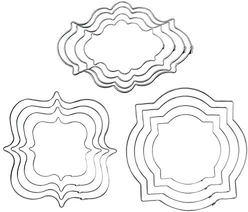 musykrafties Placca Formine Ritagli Set per Ripieno Glassa Biscotti 12-Pieces Extra Spesso