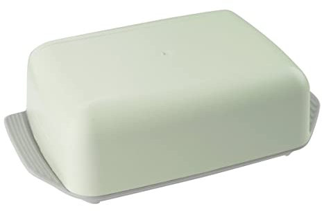 FACKELMANN 33005A Butterdose, lichtgrau/mintgrün, 165x105mm