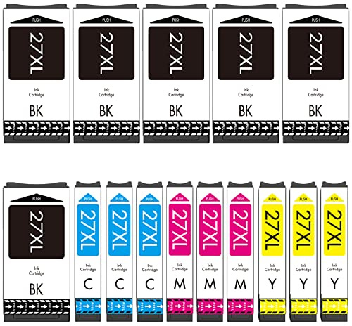 Cartridgeify 27XL Druckerpatronen Kompatibel mit Epson 27 27 XL Patronen Multipack (15er-Pack), für Workforce WF-3620 WF-3640 WF-7110 WF-7210 WF-7610 WF-7620 WF-7710 WF-7715 WF-7720