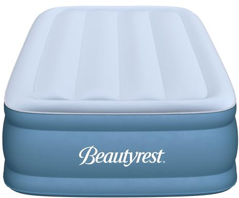 Beautyrest Sensa-Rest Luftbettmatratze mit integrierter Pumpe und Kantenstütze, ideal für Gäste, Camping und mehr, 35,6 cm, Doppelbett