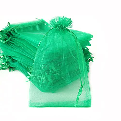 50 Stück Organza Säckchen Zum Befüllen,Organzabeutel Geschenkbeutel Kordelzug Säckchen Organzasäckchen für Festival Party Hochzeit Bonbonsbeutel,Schmuckbeutel Lavendel Geschenk Säckli,15x20cm Grün