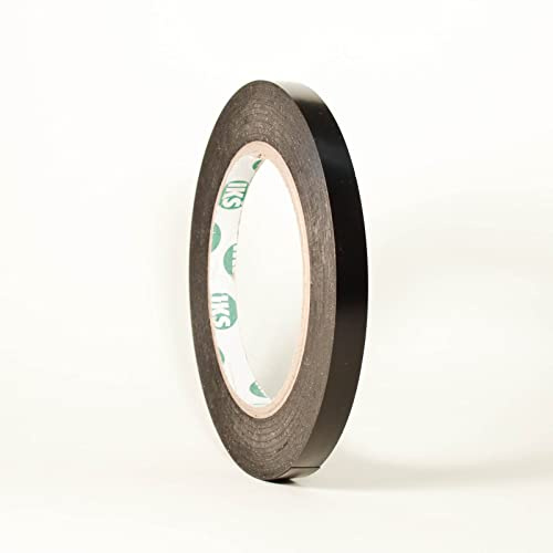 Bodenmarkierungsband Warnband 5 mm x 33 m Schwarz selbstklebend I Bodenklebeband zur Boden- und Sicherheitsmarkierung I Markierungsband, Klebeband (5mm x 33m, Schwarz)