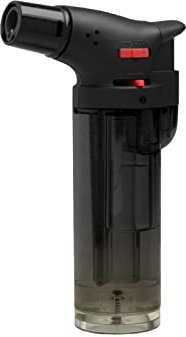 HIBRON Soplete De Cocina, Profesional Antorcha Butano Encendedor Mechero, Recargable Mini Culinario, con Bloqueo de Seguridad & Llama Ajustable para barbacóa Crema Cámping (Gas precargado)