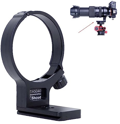 iShoot Metal Tripod Mount Ring Lens Collar Compatible with Tamron 50-400mm f/4.5-6.3 Di III VXD A067, Lens Support Holder Bracket Bottom is Arca-Swiss Fit Quick Release Plate Dovetail Groove