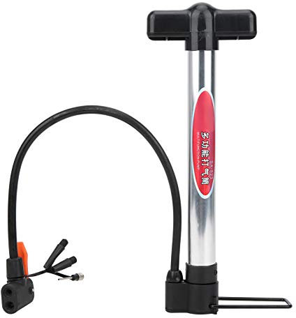 Yuecoom Tragbare Fahrradpumpe, 10-Zoll-tragbare Fahrradpumpe, Luftpumpe Für Fahrradballpumpe, Luftpumpe, Reifenpumpe, Aluminiumlegierung, Mini-Fahrrad-Handluftpumpe, Ball-Reifenfüller-Werkzeug