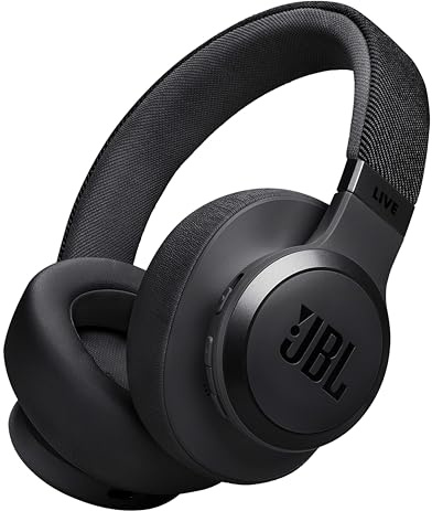 JBL Live 770 NC Wireless Over-Ear Headphones with Noise-Cancelling Technology and 65-Hour Battery Life, Black (Renewed)