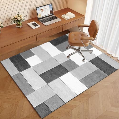VETCS Bodenschutzmatte für Hartböden und Teppich 90 x 120 cm Gaming Bürostuhl Stuhlmatten | Schreibtischstuhl Unterlage | Teppich Stuhlunterlage | Dekoriere Dein Büro Wohnzimmer Schlafzimmer