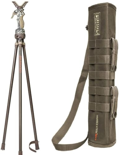 Primos Trigger Stick Gen 3 Tripod Tri-Pod Hunting Shooting Rifle Rest 3 legged Tall + Scabbard