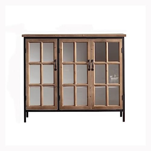 CCKUHN Regale Konsolentisch Massivholz Sideboard Retro Teeschrank Regal Homestay Wohnzimmer Dekoration Schrank Multifunktionaler Spind für Esszimmer Wohnzimmerschrank
