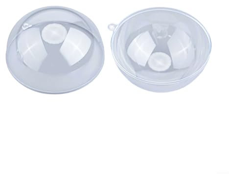 Gestalten Sie einfach Ihre eigenen einzigartigen Ornamente mit unseren transparenten Kunststoffkugeln (9 cm)