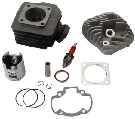 Kit Cylindre et Culasse à Gros alésage 70 CC compatibles avec Les pièces de Moteur 50 CC 2 Temps Compatible avec K-y-m-co C-ur-IO CX50 DJ Fev-ER 1 2 KB 50 et Me-Te-Or-it S-co-ut 50