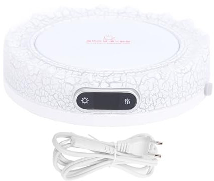 Tassenwärmer mit Konstanter Temperaturheizung, Intelligentes Display, 4 Temperatureinstellungen, Timer, 60 W Leistung, Passend für die Meisten Tassen, 7 Farben mit