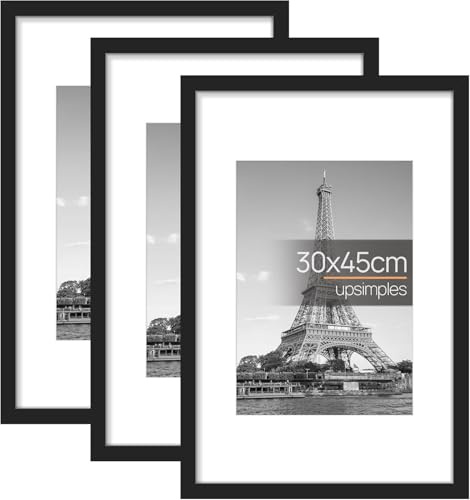 upsimples 3pack Schwarz Bilderrahmen 30x45, Rahmen Schwarz