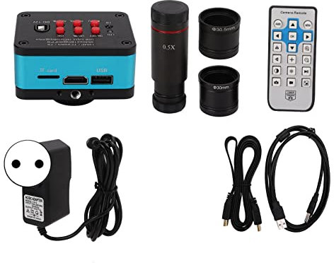 Garosa Caméra à Microscope Industriel 4K 12MP avec Une Caméra Microscope Numérique D'objectif 0,5X Prend en la Réparation de PCB de Téléphone Mobile pour L'application de, (Prise UE)