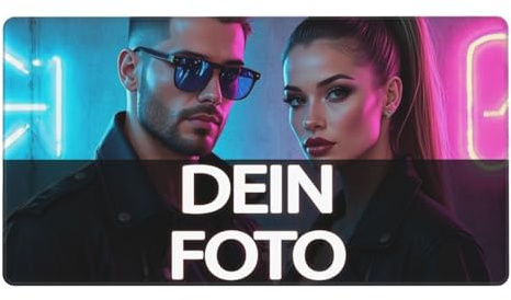 Mauspad mit Foto, Übergroßes Gaming Personalisiertes Mauspad, Bedrucktes Mousepad selbst gestalten, rutschfeste Gummi-Unterseite, für Büro, Arbeit, Schule, Geschenk Gamer XXXL (40 * 75cm)