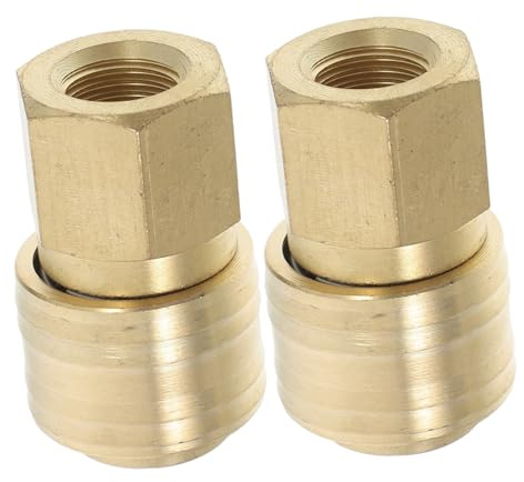 Raccordi Rapidi in Ottone per Tubo Aria 1/4 Bsp, 2 Pezzi