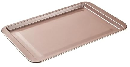 EKalgretrA Teglie per Forno Teglia da Forno Rettangolare Antiaderente Teglia da Forno in Acciaio al Carbonio for Biscotti, Torta, Pizza, arrosto, Muffin, Pane, Prodotti da Forno(Rose M)
