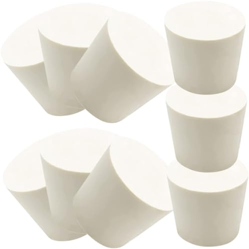 HEALLILY 9Pcs Fermented Rubber Stoppers Multi Function Tube Plugs for Wine Bottles and Mason Jars Replaceable Sealing Caps for Brewing Laboratory Flasks and Fermentation Preservation
