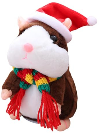 Talking Hamster Toy - Speaking Hamster Repeats What You Say - Interactive Plush Animal, Cute Sound Effects with Repeating Your Voice, Funny Birthday Gift for 3