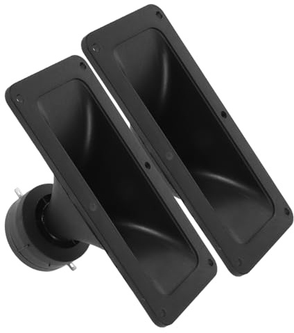 VILLCASE Lot De 2 Tweeters À Pavillon pour Haut-Parleur Accessoires De Tweeter À Pavillon en Polypropylène Noir