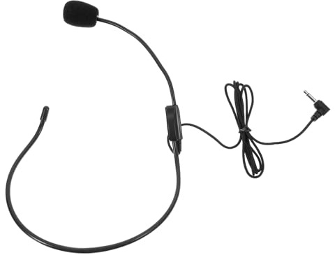 Schwarzes Headset Kondensatormikrofon mit 3, 5-mm Anschluss für Lehrer | Ohr Mikrofon, Mikrofon für Vorlesungen und Live Auftritte, Schulanfang Party, Pvc und Schaumstoff Zufälliger Stil