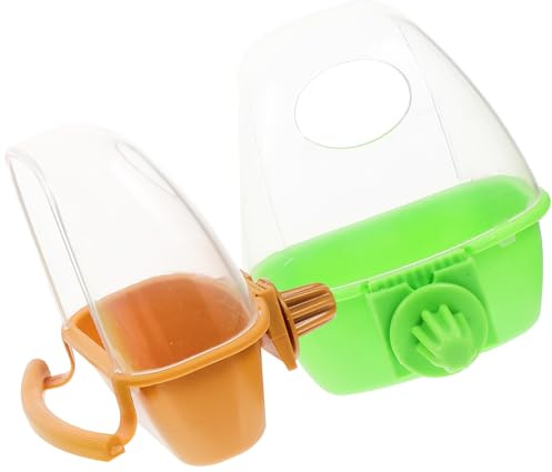 TOYZFRIENDY Mangiatoia per Uccelli 2 Pezzi Clip in Plastica, Grande Capacità, Porta Cibo Versatile per Gabbia Piccoli Uccelli e Pappagalli