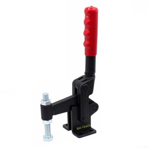 GH-72425 Pince de serrage verticale à dégagement rapide pour soudage et travail du bois Capacité de charge de 700 kg Noir/rouge
