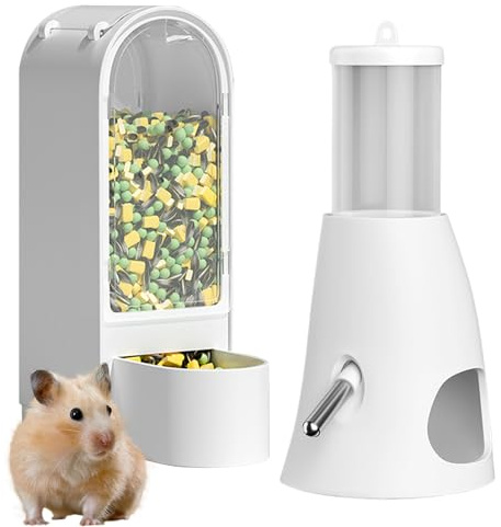 Hámster Gran Capacidad Plato Y Bebedero Gran Capacidad | Botella dispensadora automática Cuenco Bebedero Gran Capacidad, Plato, Hámster Enano, Jerbo, Chinchilla, Erizo, Jaula,