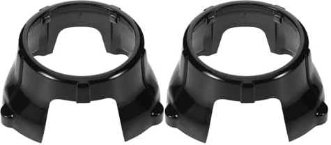 TOBBOMEY Cubierta Decorativa de Lente para Faros Delanteros de 2,5 y 3 Pulgadas, de Ajuste Resistente al Calor para Proyector Led, contra Lluvia y Nieve, Paquete de 2 Unidades Negras