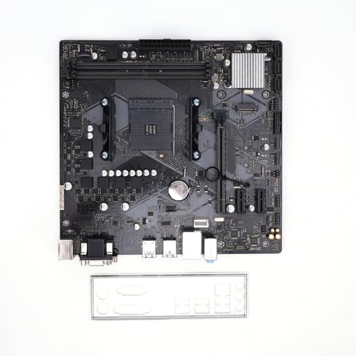 Plyisty Scheda Madre B450M K AM4, Supporta Processori Ryzen Dalla Prima Alla Quinta Generazione R3 R5 R7 R9 Athlon, DDR4 4400 M2 NVMe, con Design di Alimentazione DIGI a 6 Fasi