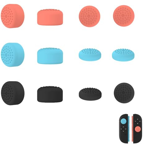 Tapas de joystick compatibles con Nintendo Switch 2 Joy-Con, tapas protectoras de silicona para Nintendo Switch Mantel, azul/naranja/negro