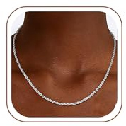 Maxcate Kette Silber 925 Damen, 2MM Breit Rope Chain Halskette Wasserfester 925 Silber Over Ketten Schmuck Geschenke für Frauen Längen 40/45/50/55/66/71CM