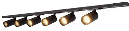 CALEX Schienensystem Set, 2m mit 6 Spots, GU10, Matt Schwarz, Tracklight Deckenleuchte