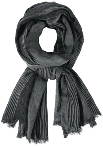DAMILY Herren Schal Winter scarf Schals herrenschal Halstuch(SchwarzGrau)