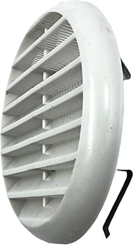 Kombi 2 Rejillas Ventilación Plástico Muelle Ajustable 150 mm Ventilación Ambiente Empotrable Protección Contra Insectos Sistema Aire Redondo