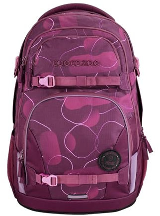 coocazoo Schulrucksack Porter, Berry Bubbles, rosa-pink ergonomischer & anpassbarer Tornister, höhen- & größenverstellbar, mit Brustgurt & Hüftgurt, leicht & individuell, ab der 3. Klasse