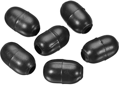 sourcing map Cocina Fregadero Estante Pies 5mm ID x 13mm OD PVC Fregadero Reemplazo Patas para Protector Fregadero Rejilla, Negro Paquete de 60