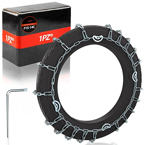 1PZ F1S-14C Chaîne à neige moto 14 2.75-14 2.50-14 3.00-14 250x14 275x14 2.50x14 2.75x14 60/100-14 remplacement pour Super Cub 110 Pro Little Cub véhicules tout-terrain 50cc 110cc 125cc 150cc 160cc