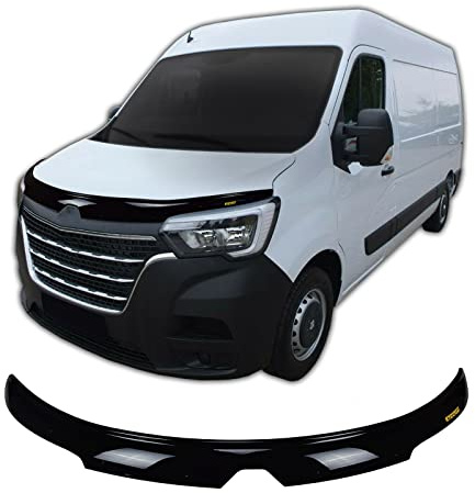 SCOUTT Motorhaubenschutz passend für Renault Master 2019-2024, Windabweiser Insektenschutz Steinschlagschutz Passform Schwarz