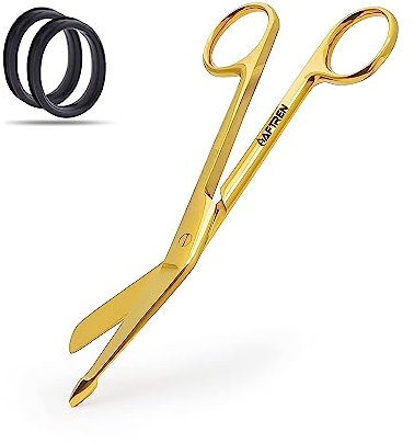 Lister Professionelle Verbandschere, Sicherheitsverband- und Traumaschere, Erste-Hilfe-Schere aus Edelstahl, medizinische Schere für die häusliche Pflege und Krankenpflege (Gold 7,5)