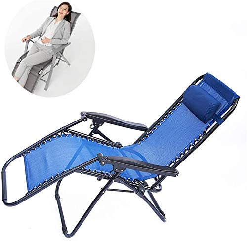 SilteD Leichter, zusammenklappbarer Liegestuhl, gepolsterter Strandstuhl, Sonnenliege, Bett, für Garten und Camping im Freien Present
