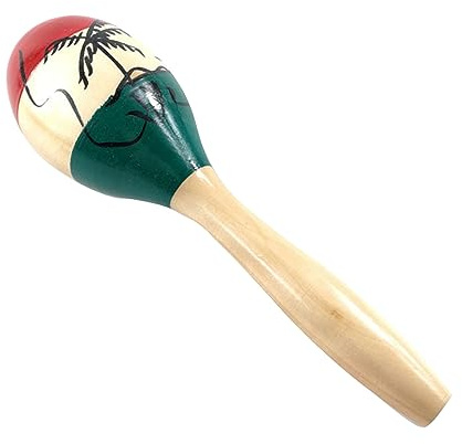 Maracas-Rasseln aus Holz, Partys Zum Lernen, Handgefertigtes Schlaginstrument, Musikalischer Spaß für Partygeschenke, Geburtstagsfeiern, Karneval (Lange Kokosnuss